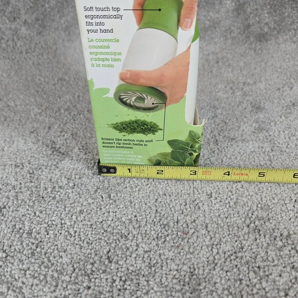 Microplane Herb Mill Green White Scissor Blades Manual Kitchen Tool‎